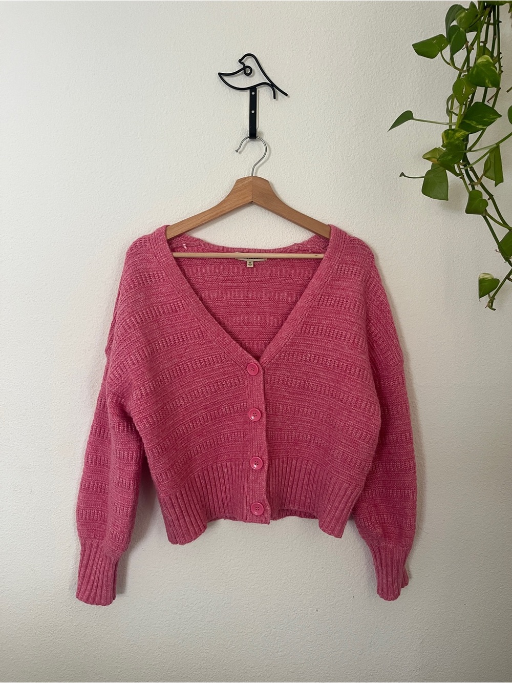Romantic Janabelle Pink V-Neck Cardigan
